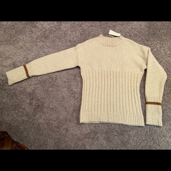 Mystree Cream Sweater with Vertical Stripes, Women’s Medium - Picture 5 of 12